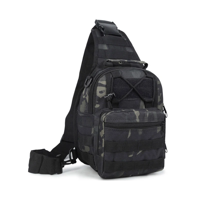 Men's Riding Outdoor Handheld Shoulder Bag Camouflage Crossbody Waterproof Breathable Tactical Chest Bag