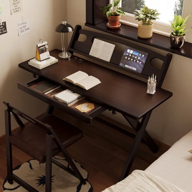 Foldable desk installation-free home multi-function office study computer table and chair study multi-purpose portable