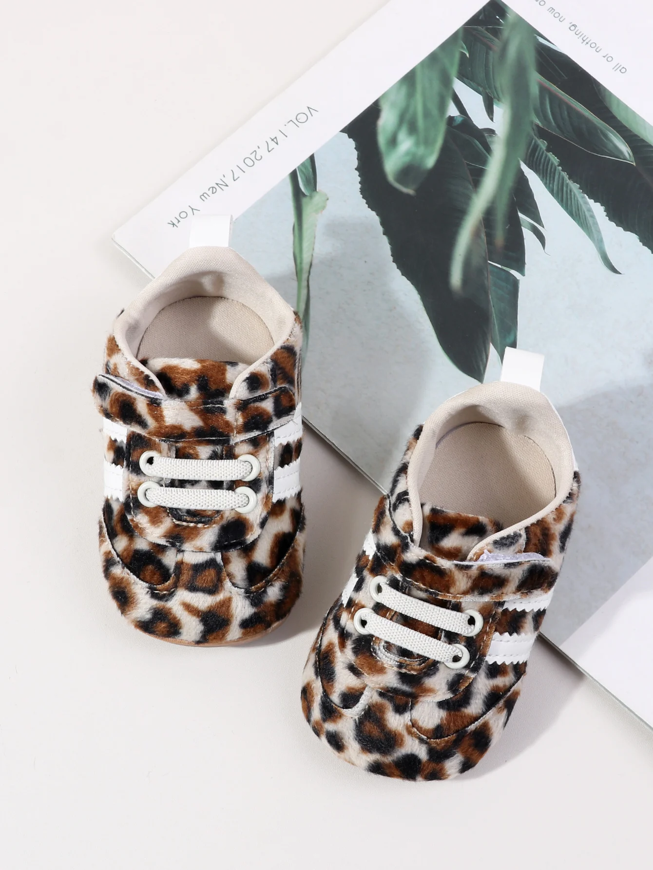 Modische Schuhe mit Leopardenmuster für Babys und Kleinkinder, erste Schritte im Innen- und Außenbereich, für 0-1 Jahre, weiche Sohle – Detail 13