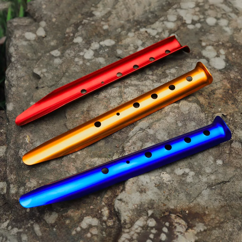 Outdoor Portable Aluminum Alloy Beach Nails Ultra Light U-shaped Camping Nails Beach Canopy Tent Windproof Floor Nails Camping view 2