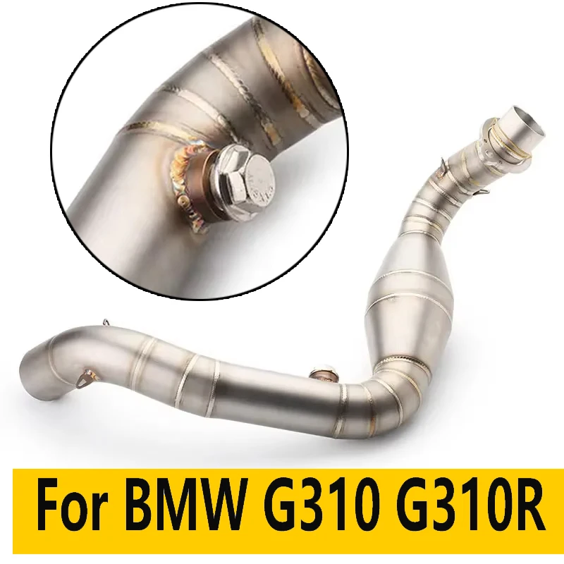 

Motorcross Front Pipe Stainless Steel Exhaust Full Systems Connect Tube low price For BMW G310 G310R Motorcycle Exhaust Slip on