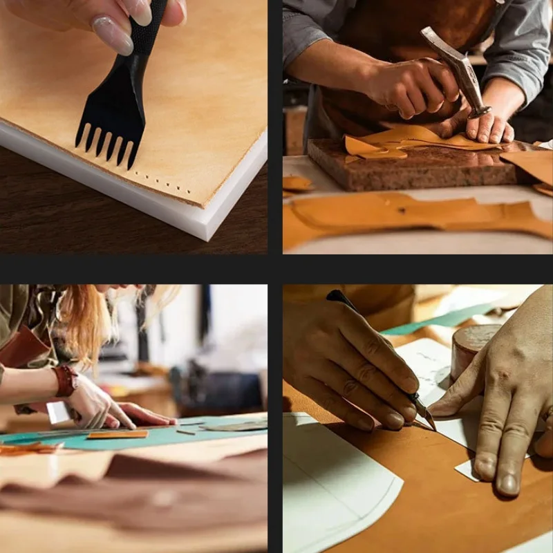 Leather Punch Mat Cutting Board Pounding Pad Stamping Hole Bag Punch Tool Rubber Mute Board for Leather Working DIY Craft