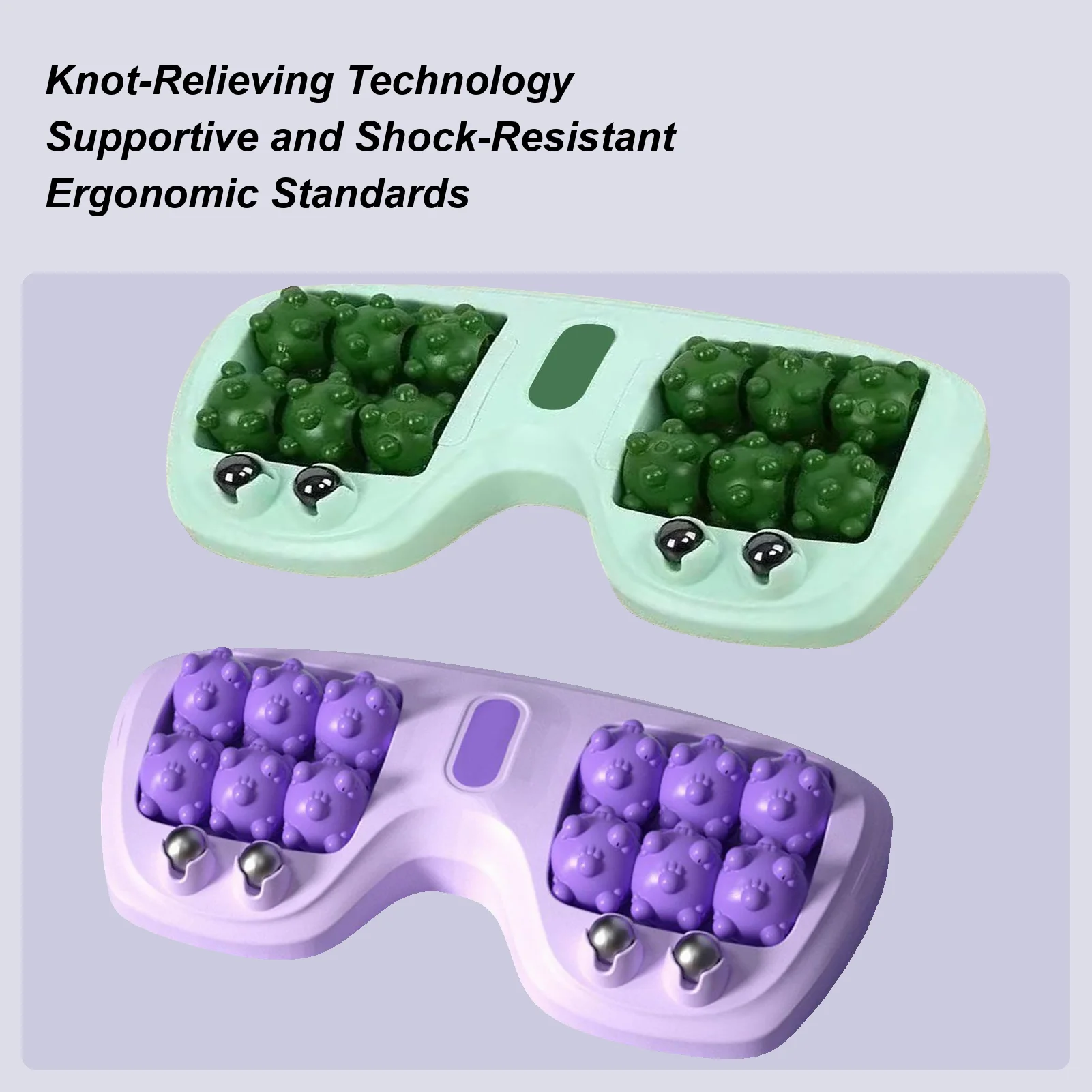 Foot Massage Roller Double Foot Manual Massage Roller Ergonomic Relieving Tool Exercise Equipment for Women Runners Athletes