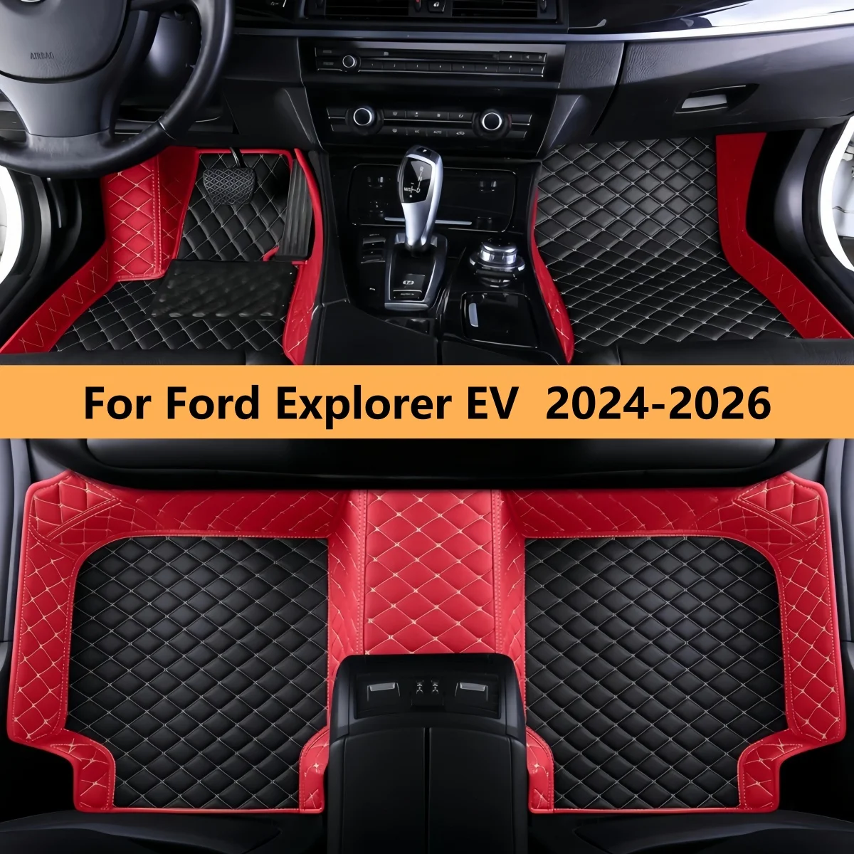 

Car Floor Mats Fit For Ford Explorer EV 2024 2025 2026 Auto Front & Rear Row Full Set Carpet Pads Foot Matts Rugs
