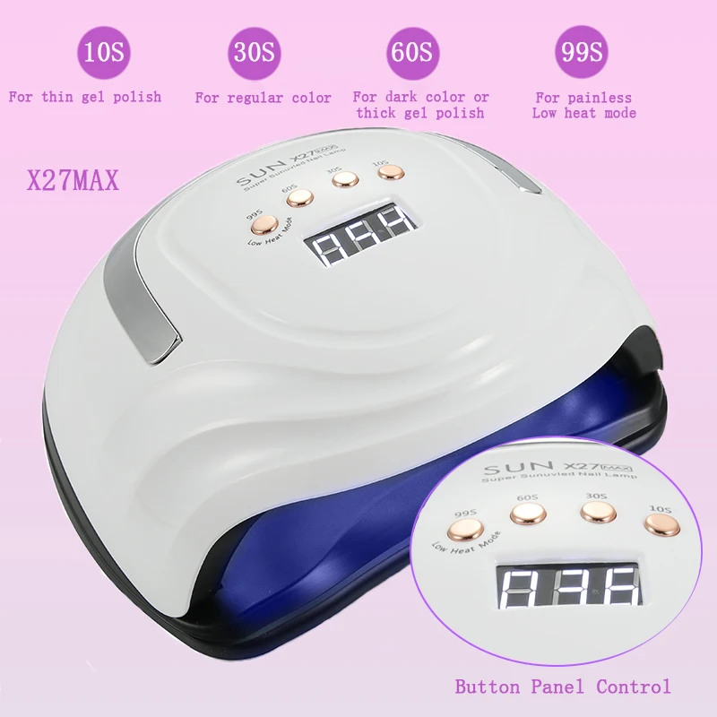SUN X27MAX New 81LEDs UV LED Nail Lamp Powerful Nail Dryer for Gel Polish Professional Nail Art Manicure Lamp for Home and Salon