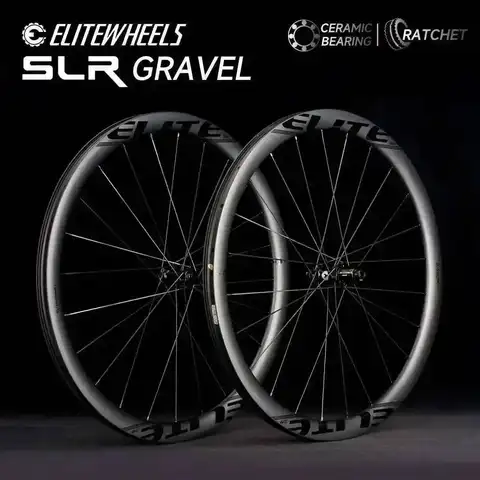ELITEWHEELS SLR GRAVEL Carbon Wheelset  Ratchet System 36T Disc Brake Cyclocross 700C Wheels Center Lock SHIMAN0 XDR Hub 35x34mm
