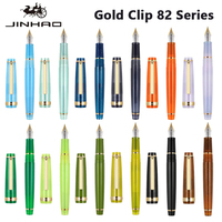 Jinhao 82 Fountain Pen Golden Clip EF/F/M Nib Acrylic Ink Pen Luxury Writing Pens for Stationery Business Office School Supplies