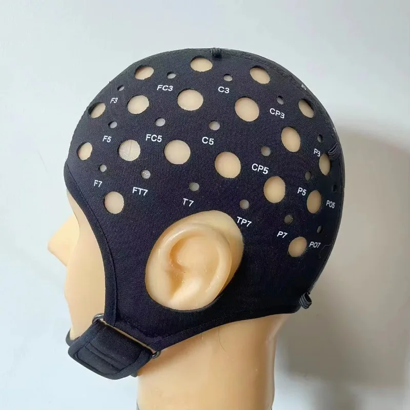 Electrode Cap Rubber Sandwich Thickened 64-lead EEG Machine Electrode Cap Can Be Customized EEG Transcranial Positioning Cap