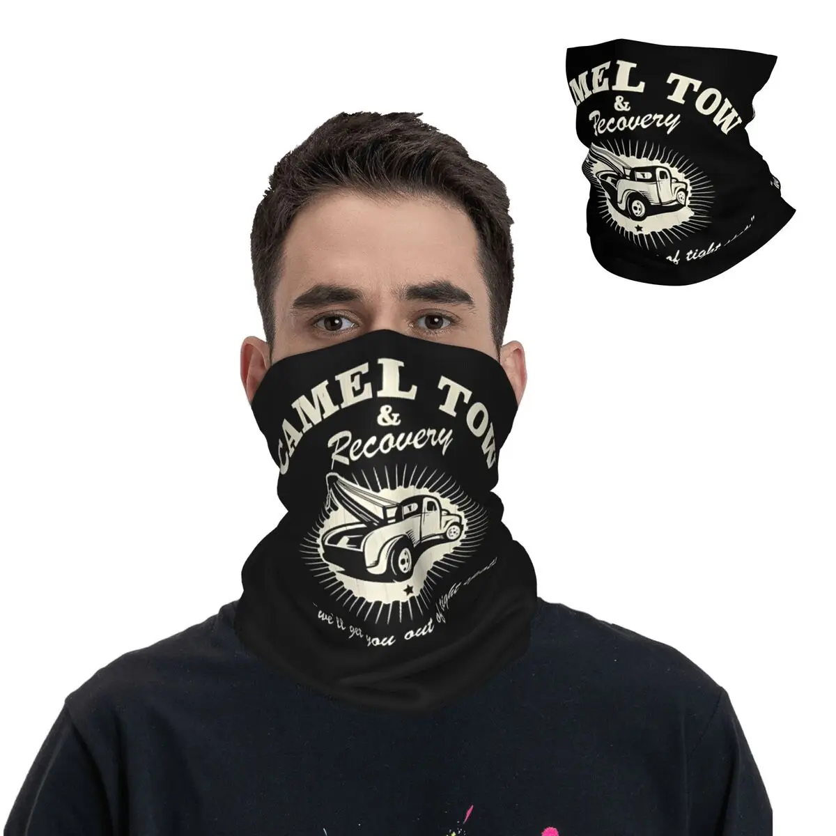 Tow & Recovery Motocross Bandana scaldacollo stampato Camel Face sciarpa passamontagna escursionismo Unisex adulto lavabile