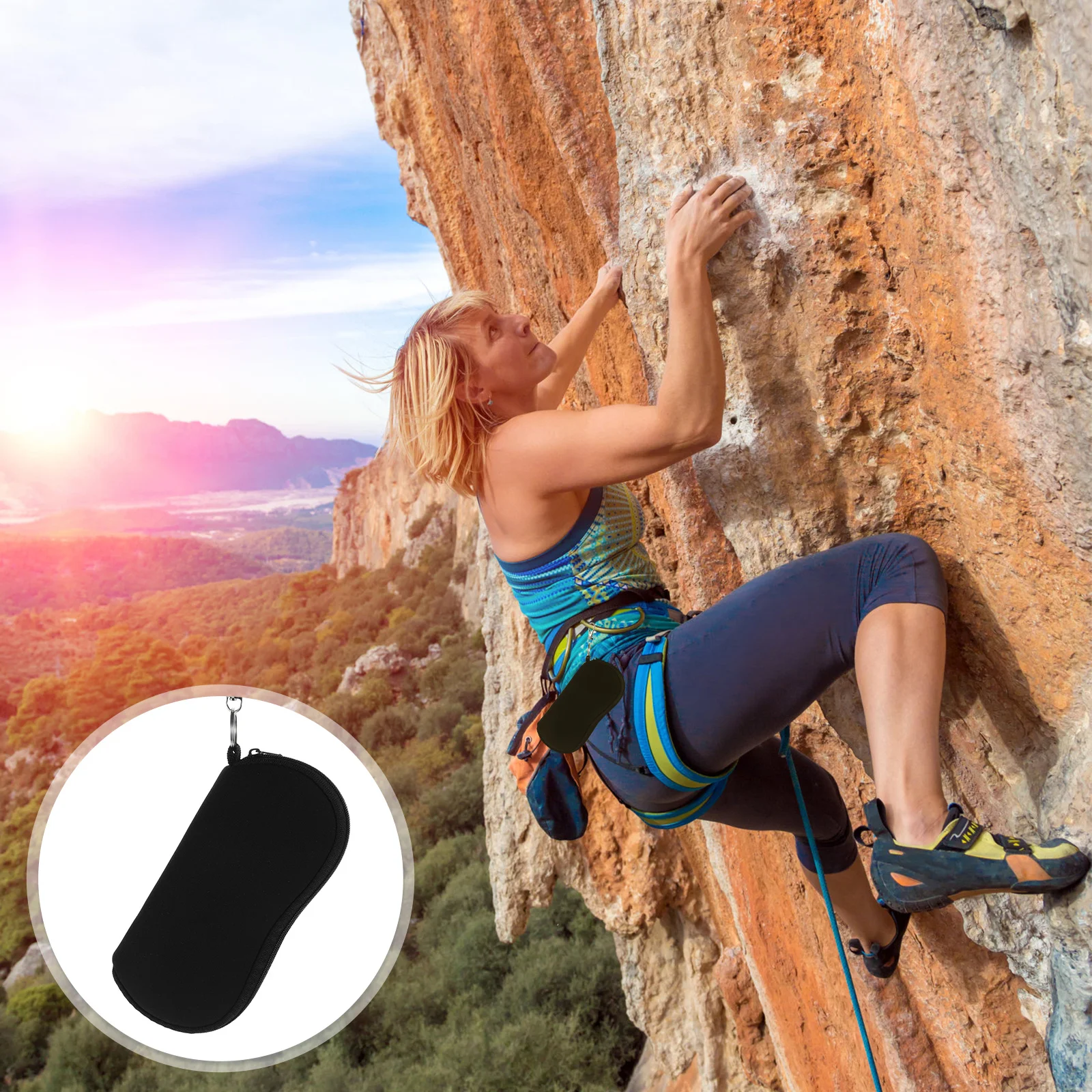 

1pc Durable Shockproof Protective Glasses Bag Glasses Sunglasses Holder Travel Sunglasses Holder Use Eyeglasses Case Black