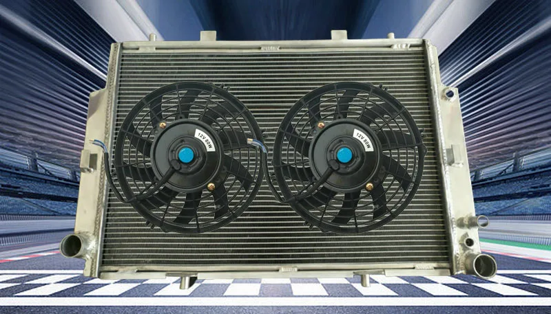 Aluminum Radiator+fan FOR Mercedes W140 400SEL 500SEC CL500 S500 S-Class 1992-1999 1993 1994 1995 1996 1997 1998 92 93 94 95 96