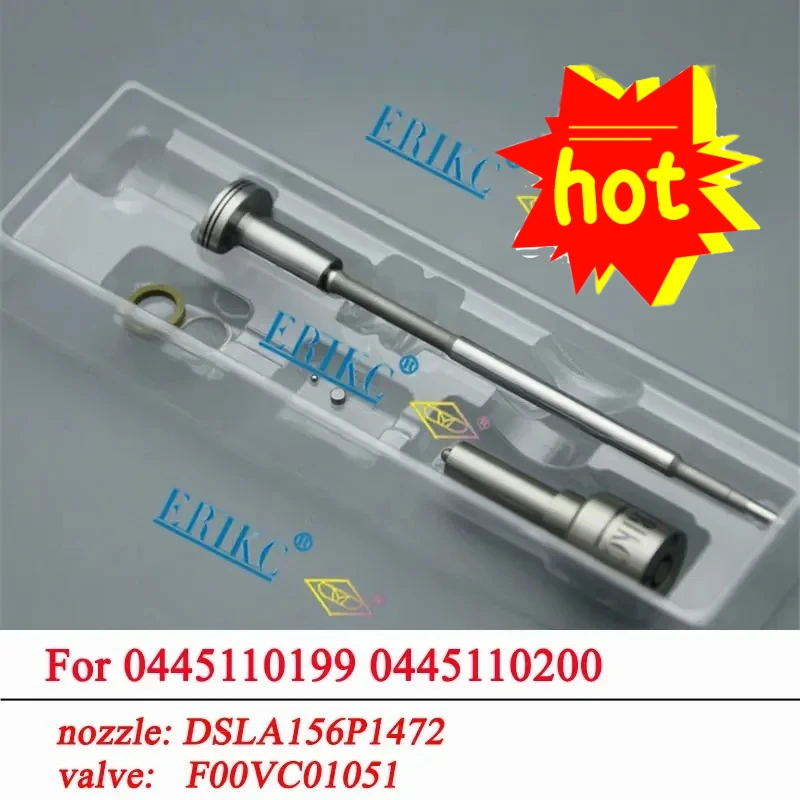 ERIKC A6110701787  Repair Kit Nozzle DSLA156P1472 Fuel Valve F00VC01051 For MERCEDES-BENZ 0445110199 0445110200
