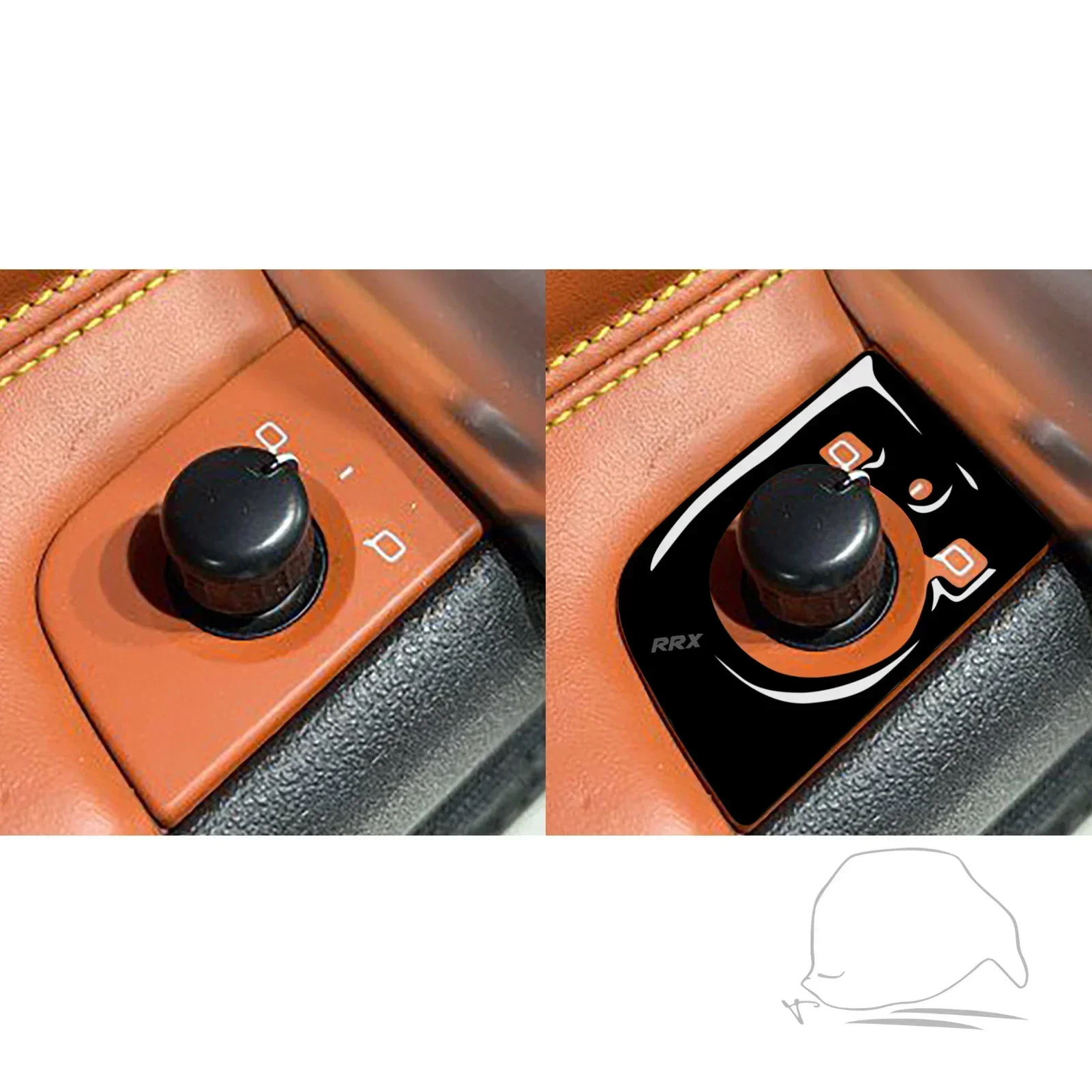 For Audi TT 8N 2001 2002 2003 2004 2005 2006 Car Accessories Plastic Interior Headlight Switch Panel Trim Sticker Modification