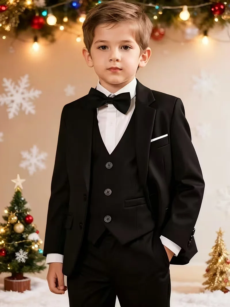 Spring Boy Suit Set High-quality Children Ring Bearer Clothings School Kids Piano Host Speech Celebration Performance Costume