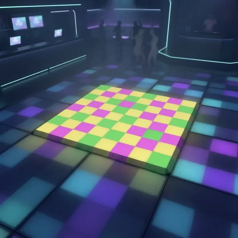for Outdoor Portable LED Dance Floor Tile Pressure Sensitive Interactive Game Plaza Light Show Wedding