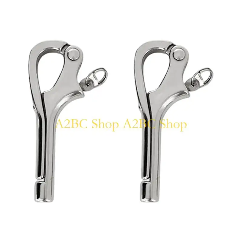 A2BC Boat Deck Quick Release Hook Stainless Steel Hardware with Internal Thread, 2 Pack for Wire Rope Service Use