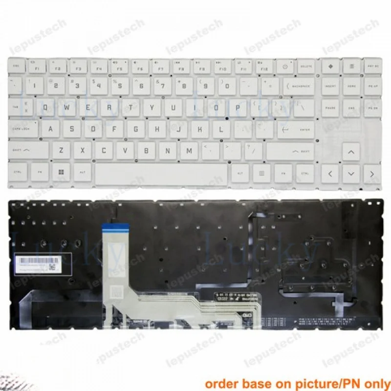 

Клавиатура для HP 15-EN 16-C 16-B 16-K 16-U C171 Q238 Q267 Q281, белая, с RGB-подсветкой, раскладка US