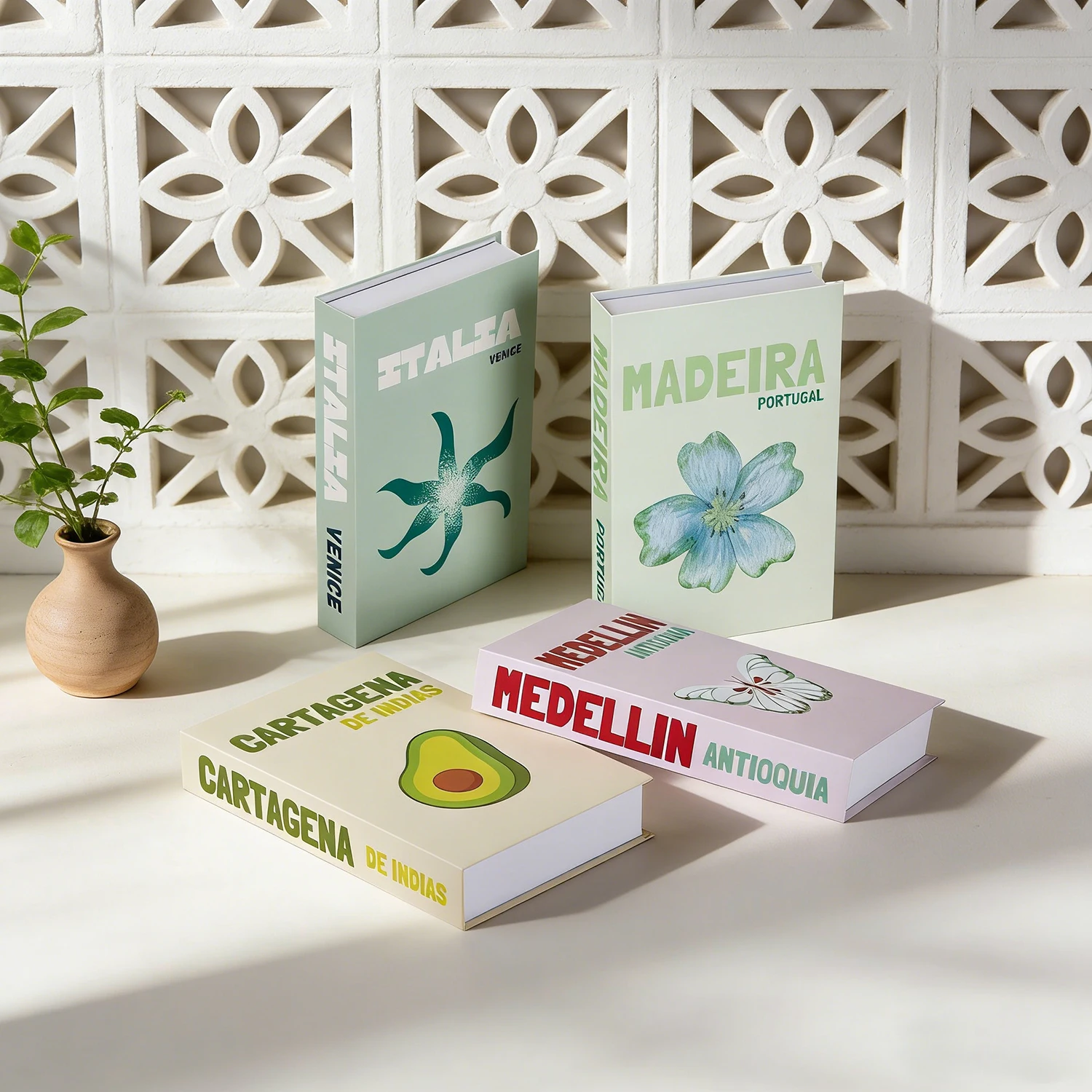 Travel Series Fake Book Decoration Coffee Table Decoration Fashion Fake Books Storage Box Home Decoration Model Room IBIZA CAPRI