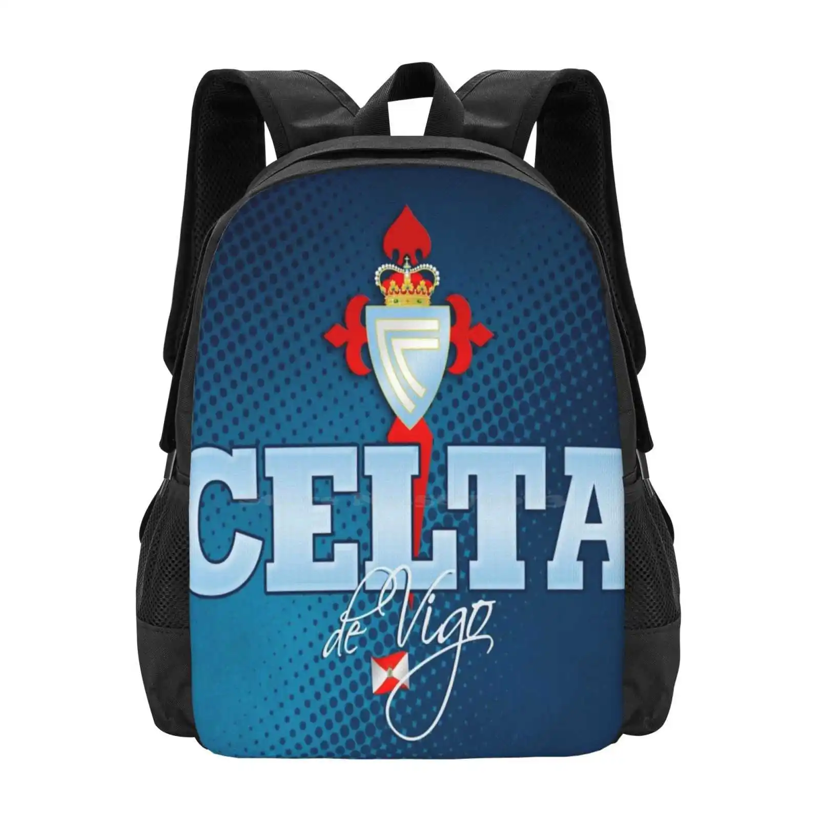 Mochila del Fc Celta Vigo para estudiantes universitarios, diseño de patrón, bolsas de fútbol, Celta Vigo, España, Celestial, España, deporte, Amiens