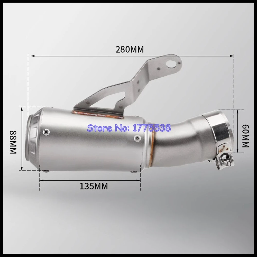 For BMW S1000RR M1000RR 2019-2025 S1000R M1000R 2021-2025 Motorcycle Exhaust Slip-on Mid Link Pipe Escape Moto Muffler Can Pot