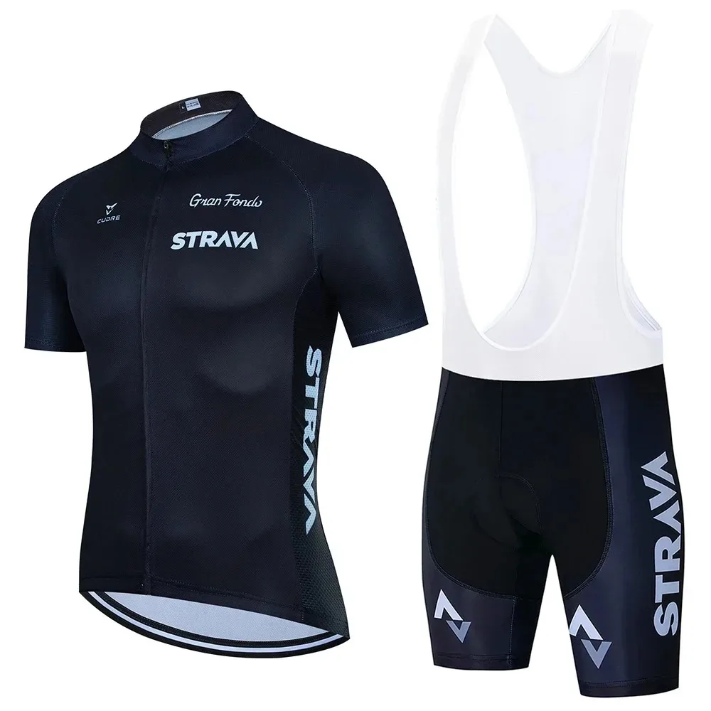 Strava Fahrrad Radfahren Jersey Set Herren Sommer Kurzarm Berg Uniform Ropa Ciclismo Radfahren Maillot Radfahren Kleidung Anzug – Detail 8