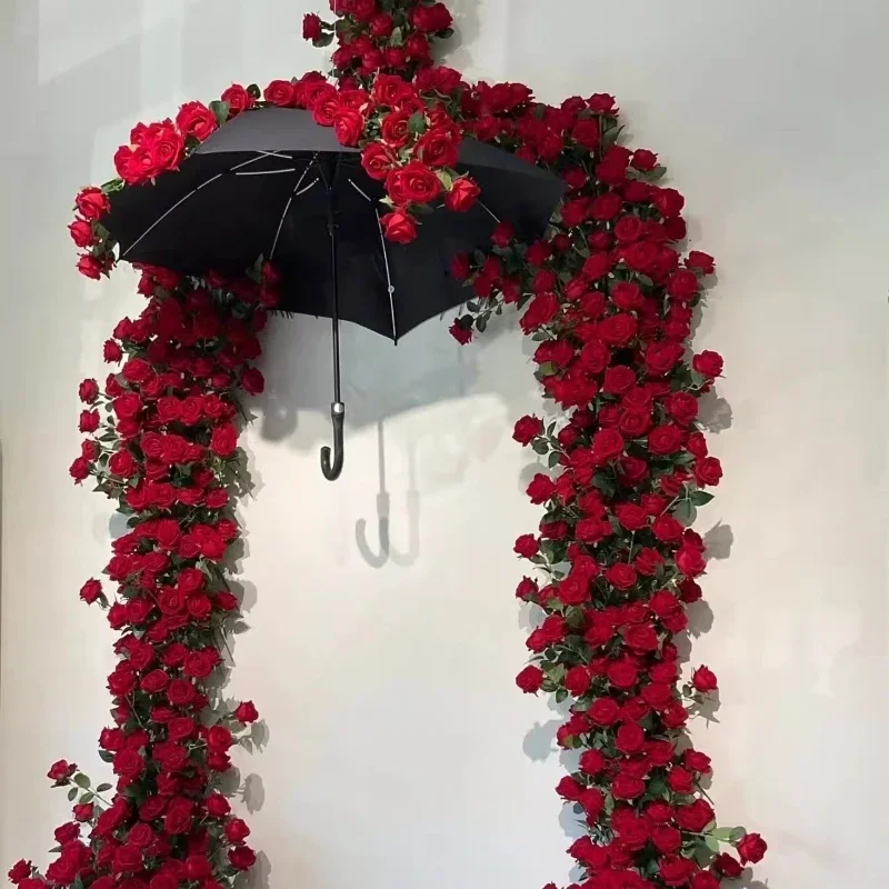 

Rose waterfall simulation rose wedding glacier decoration car show senior Internet celebrity romantic wedding drainage waterfall