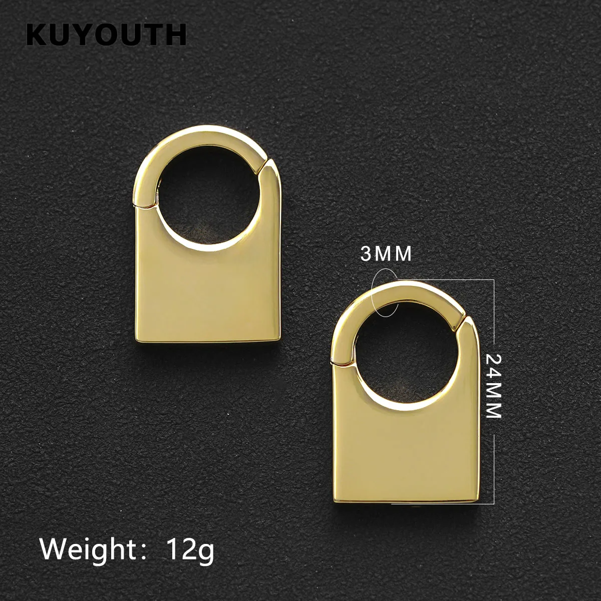 

KUYOUTH Magnetic Lock Closure Ear Weights - Copper Stretcher Gauges & Piercing Jewelry 1 Pair Single Size 8G(3mm)
