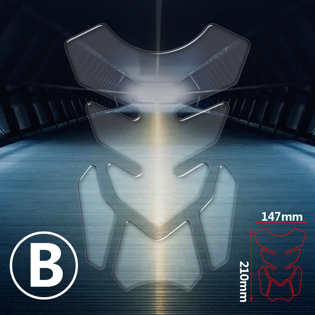 Transparente harz tank pad protector universal für motorrad für kawasaki honda cbr suzuki gsxs gsxr yamaha etc