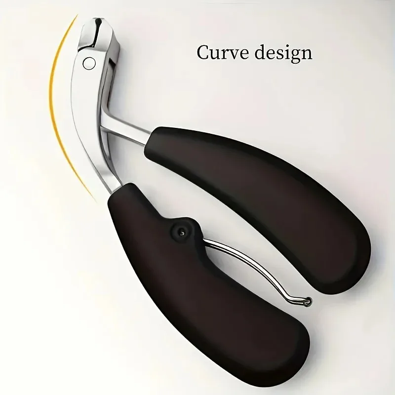 1pcs Modern Stainless Steel Fingernail Clippers with Concave Blade, Heavy-Duty Nail Clipper with Curved Design, Large Opening image 6