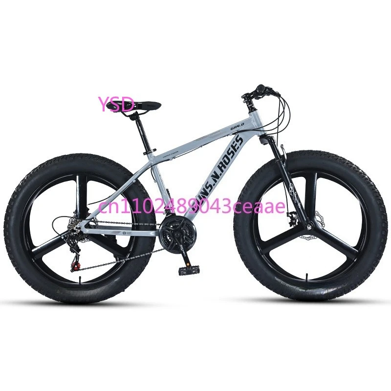 عربة ثلج للشاطئ من سبائك الألومنيوم مقاس 26 بوصة 4.0 عجلة متكاملة للجنسين بإطارات كبيرة على الطرق الوعرة