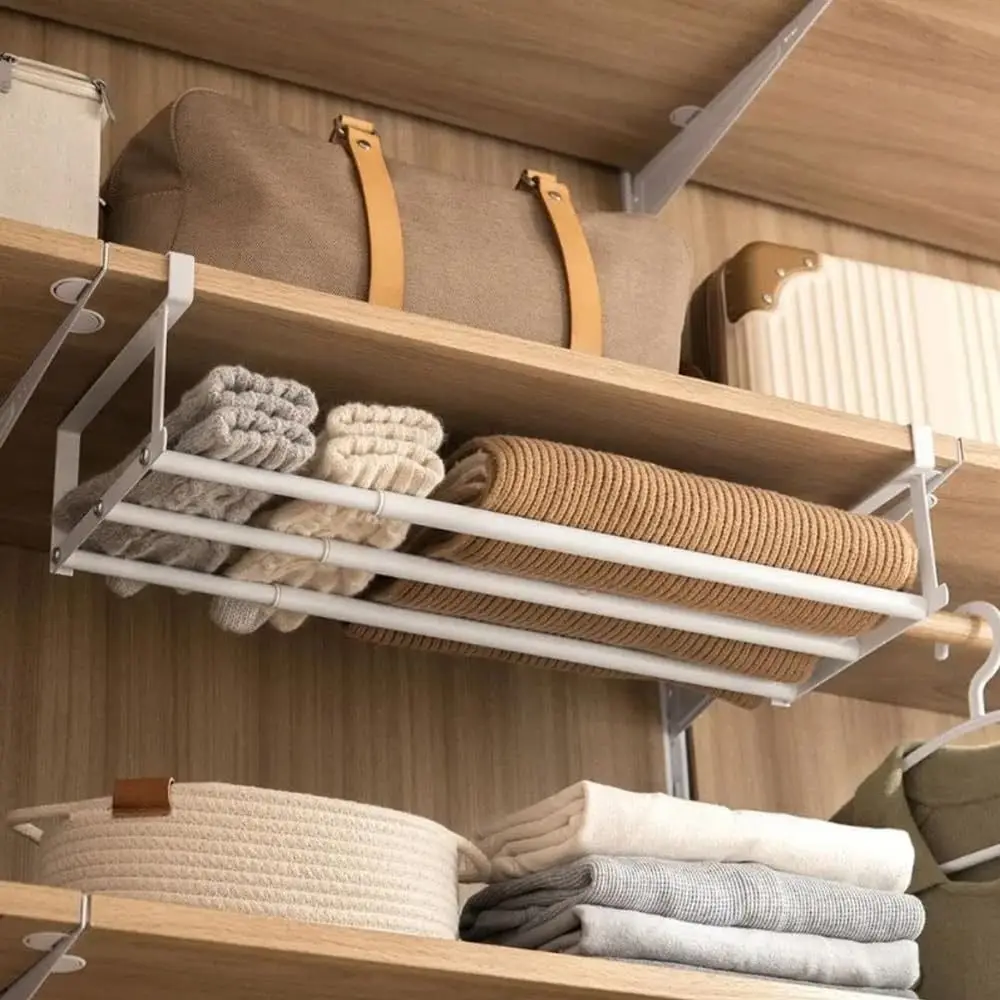 Simple Partition Shoe Tray storage Household Retractable Under Hanging Layered Space-Saving Multi-Purpose Cabinet Class Shelves