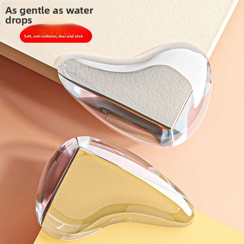 Transparent Silicone Corner Protector Water Drop Design Edge Guard for Furniture Tables Cabinets Bump Proof Safety Cover