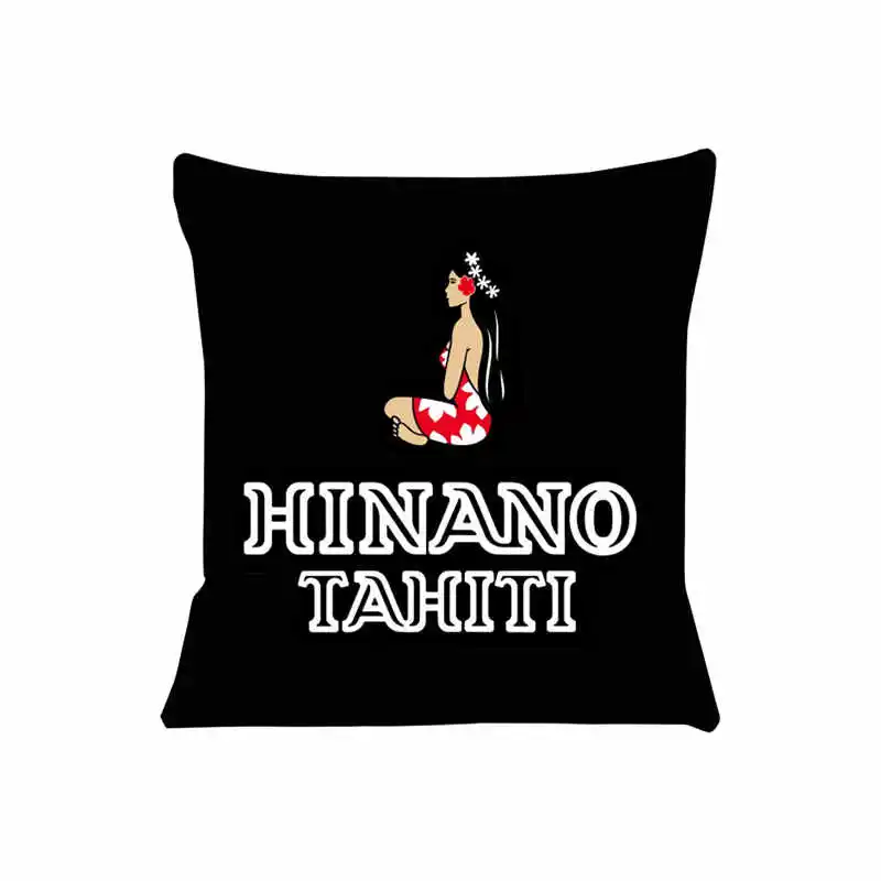 Hinano Tahiti Beer Cushion Cover for Sofa Pillow Case Cover Seat Car Throw Pillowcase 45X45cm For Home Decorative SJ-668