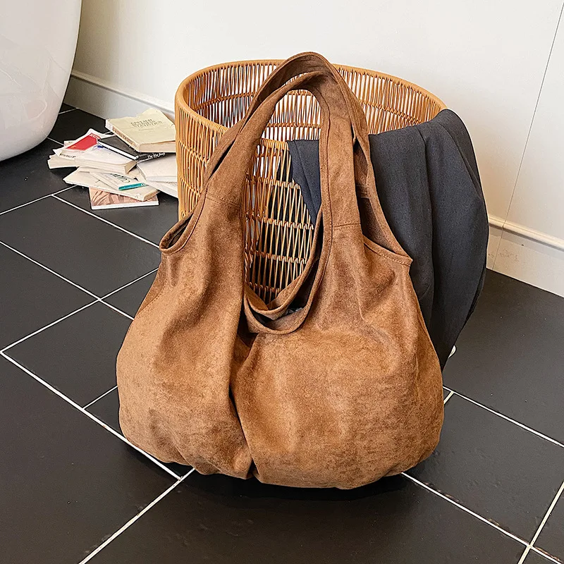 

Большая сумка, большая вместительная сумка на плечо, элегантная сумка для подмышек, новинка 2023 года, модная повседневная осенняя сумка на одно плечо