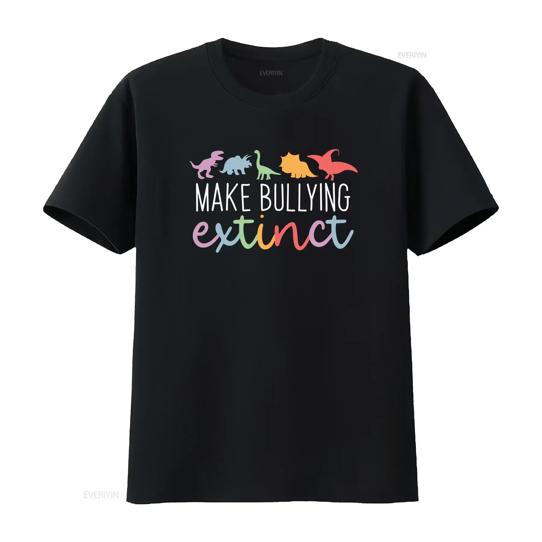 Make Bullying Extinct Dinosaur Anti T Shirt Stop Lover Counselor vintage Washed Stylish Soft Slightly graphic Unisex fashion