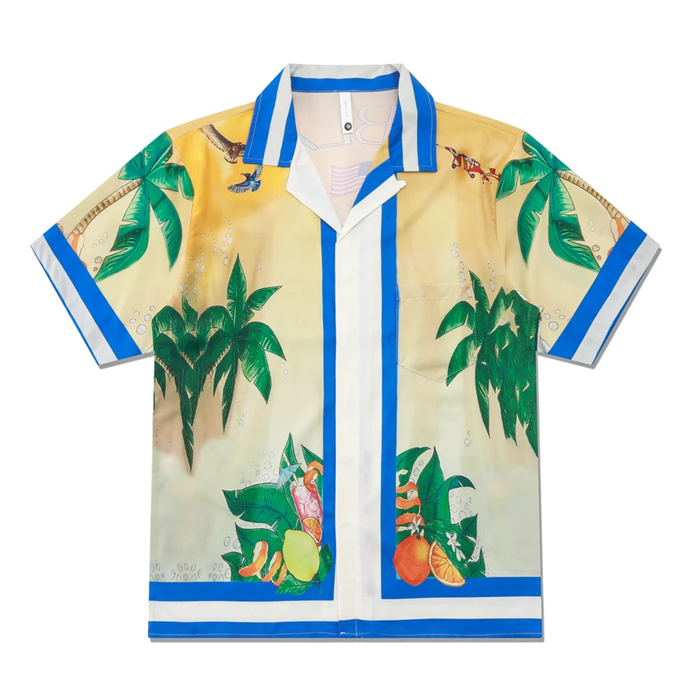 ,Beach Shirt Men 3 Digital Full Printing Hawaiian Shirts Male Top