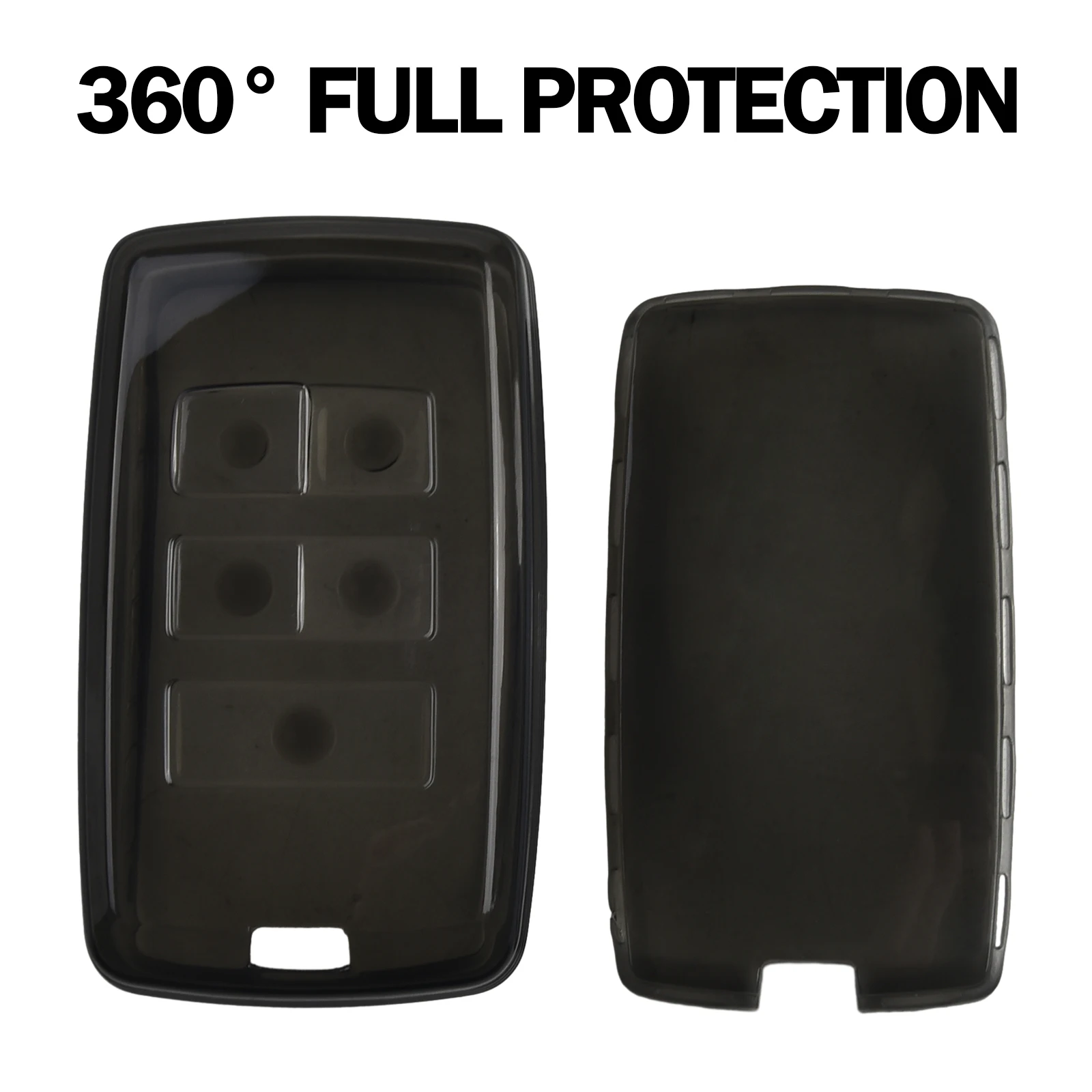 Keep Your Car Key Safe and Stylish with Transparent Black Cover Case Compatible with For Jaguar and For Land Rover