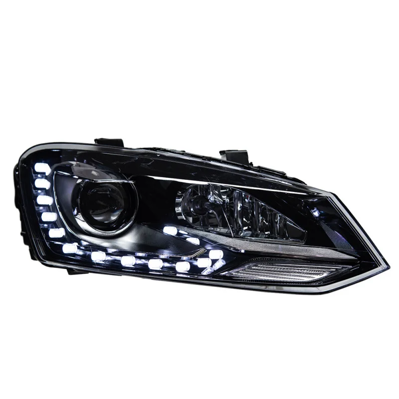 

￼ Suitable for Volkswagen Polo Headlight Assembly Modification GTI Xenon Lamp R20 Tear Eye Daytime Running Light LE