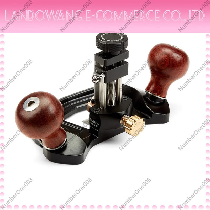 Woodworking Router Plane with Walnut Handle, 2 Adjustable Blades Bottom Cleaning Set for Trimming Joints