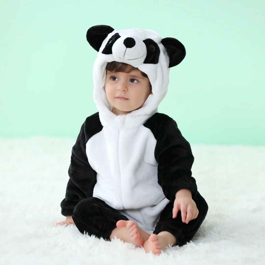 Baby Kigurumi Unicorn Panda Rabbit Cartoon Romper Newborn Infant Kids Animal Jumpsuit Girls Boys Anime Cosplay Pyjama Costumes