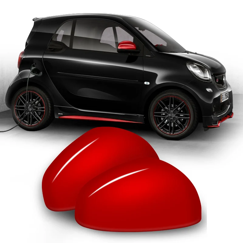 

2pcs Rearview Mirror Cover Shell Case Trim For Smart 453 Fortwo Forfour Car Side Door Wing Rearview Cap Exterior Accessories