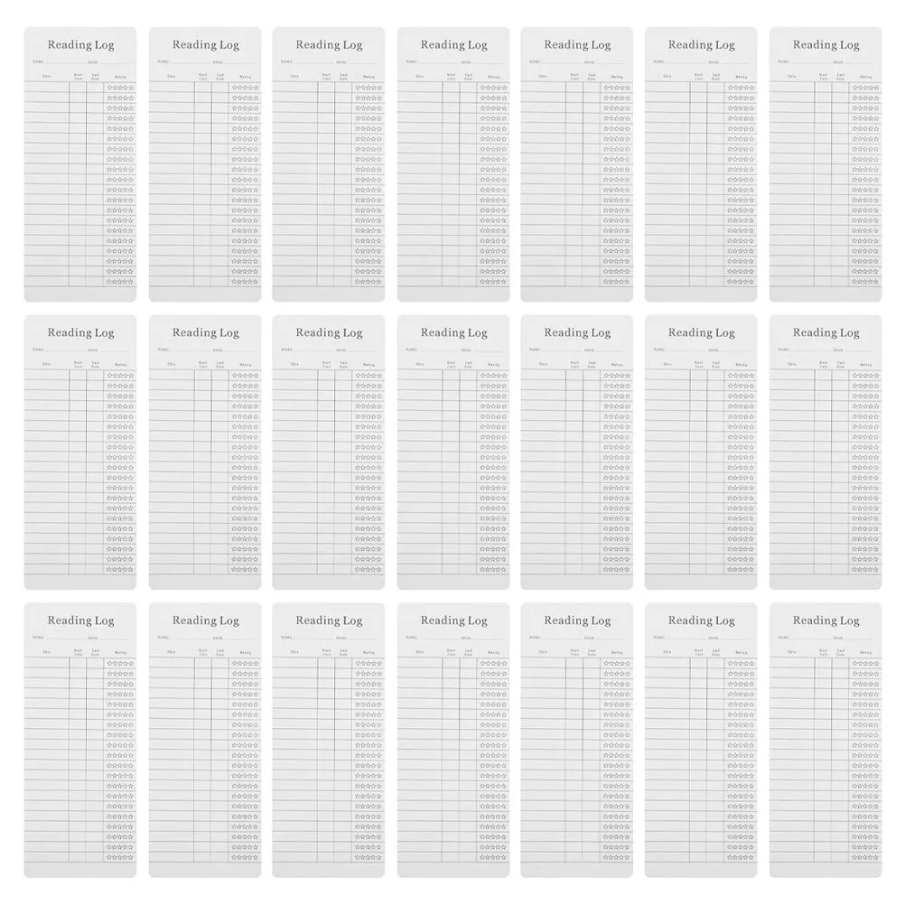 30Pcs Reading List Bookmarks Library Cards for Book Lovers School Office Reading Log Tracker Book Accessories Supplies