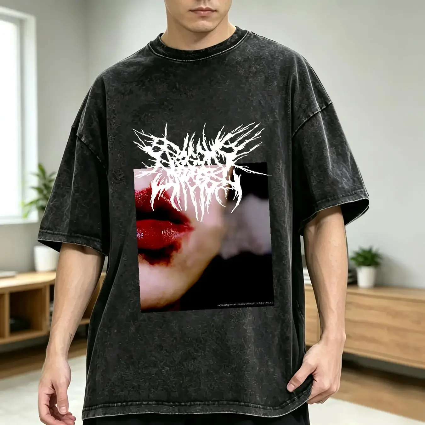 washed T Shirt Begging For Incest Awaiting The Fist Classic S 4XL  VC1237 vintage Washed Breathable Unisex Stylish