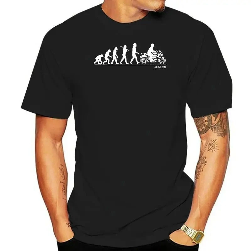 T-Shirt De Moto Biker Evolution Pour Homme Motard High-end Luxury Unisex Style Both of Men and Women