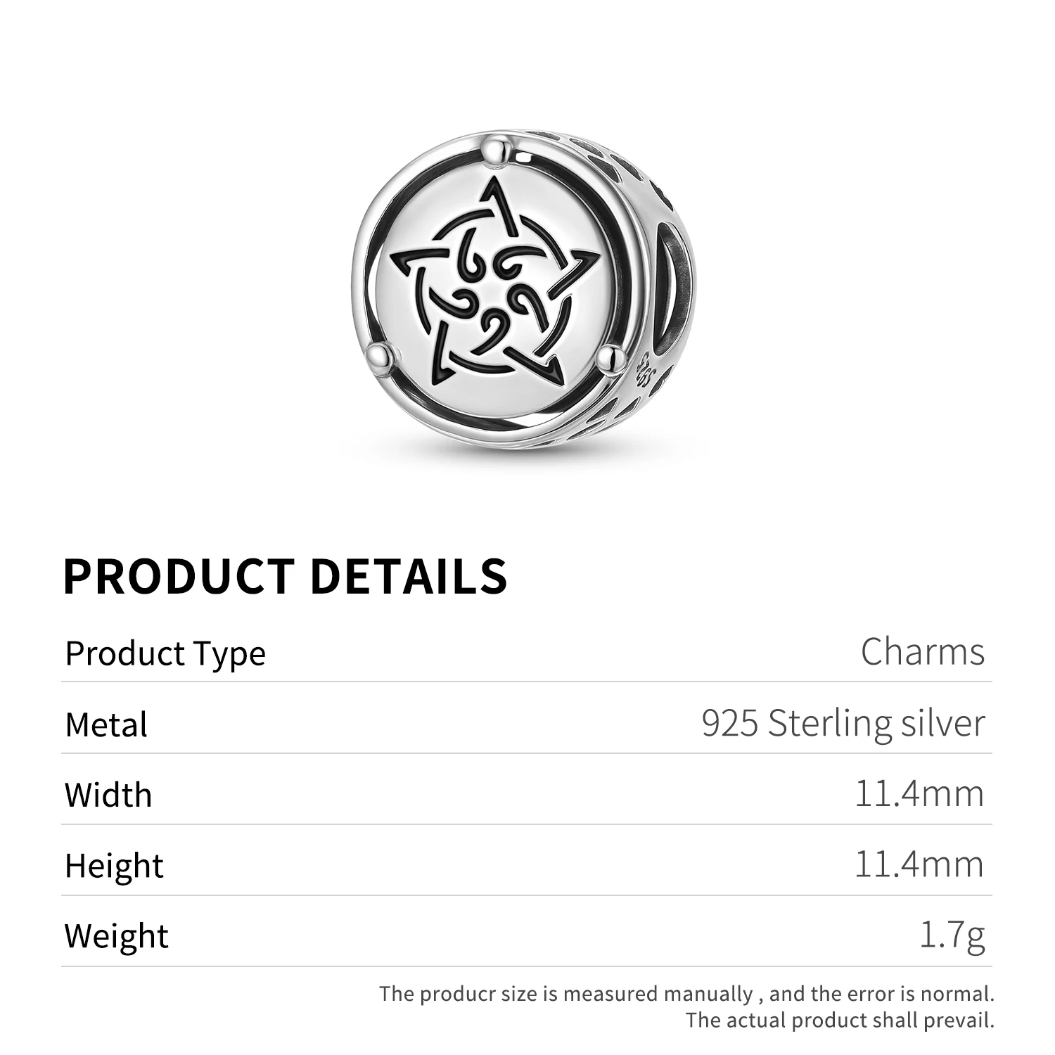 

Спрей, кельтский пятизвездочный узел, стерлинговое серебро 925 пробы, религиозные символы, очаровательные ювелирные изделия из бисера, подходят для оригинального браслета, ювелирные изделия своими руками Acce