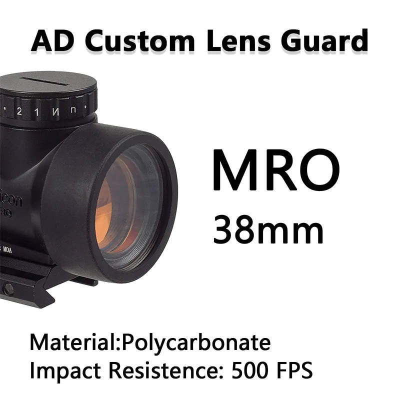 Tactical M300 M600 X300 X300V Protector MRO SRO Hunting Weapon light LED Flashlight AD Custom Lens Guard For 26MM 28MM 30MM 38MM