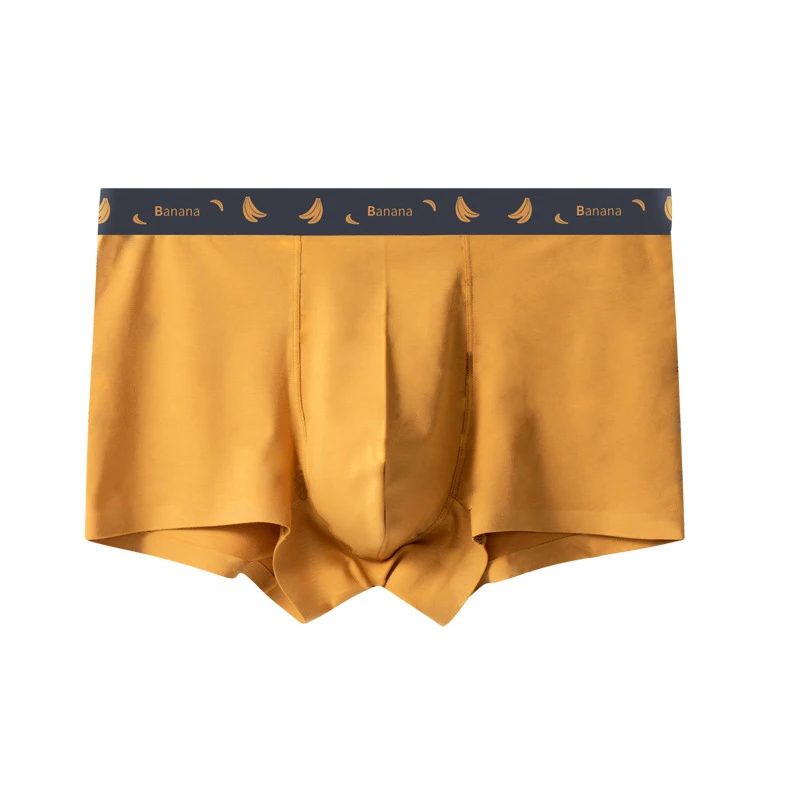 3pcs New Man Underwear Boxers Banana Printing Cotton Modal Mixed Fabric Comfortable 3D U Shape Pouch Under Panties Men Shorts