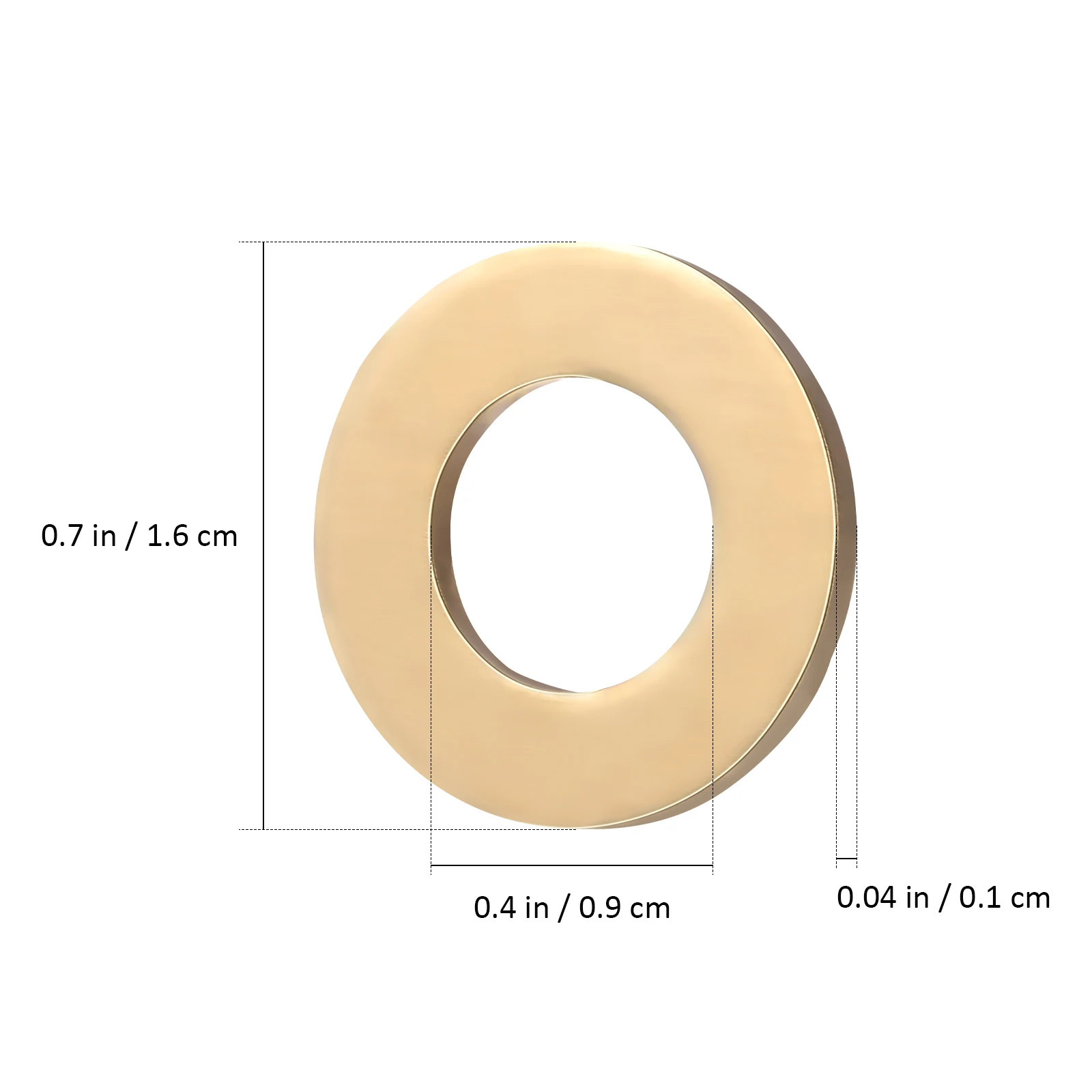 

100 Pcs Brass Washers Flat Washer Gasket 8x16x1.2 Golden Color Sealing Crush Furniture Appliance Vehicle Parts
