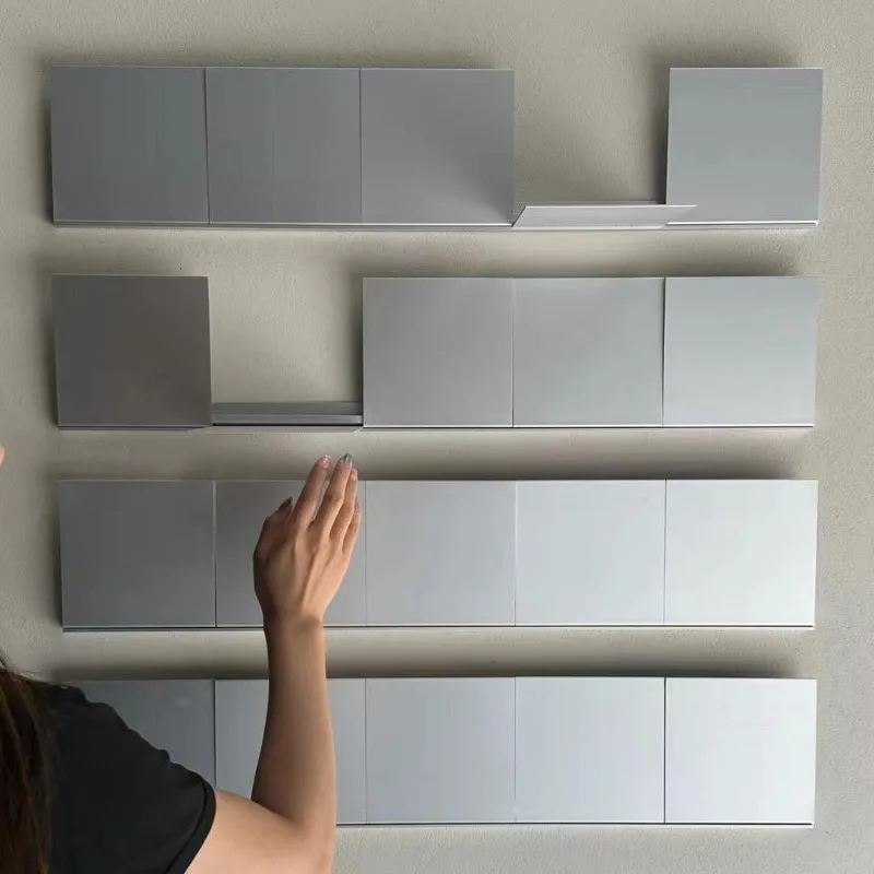 Foldable shelf on the wall, wall aluminum alloy baffle