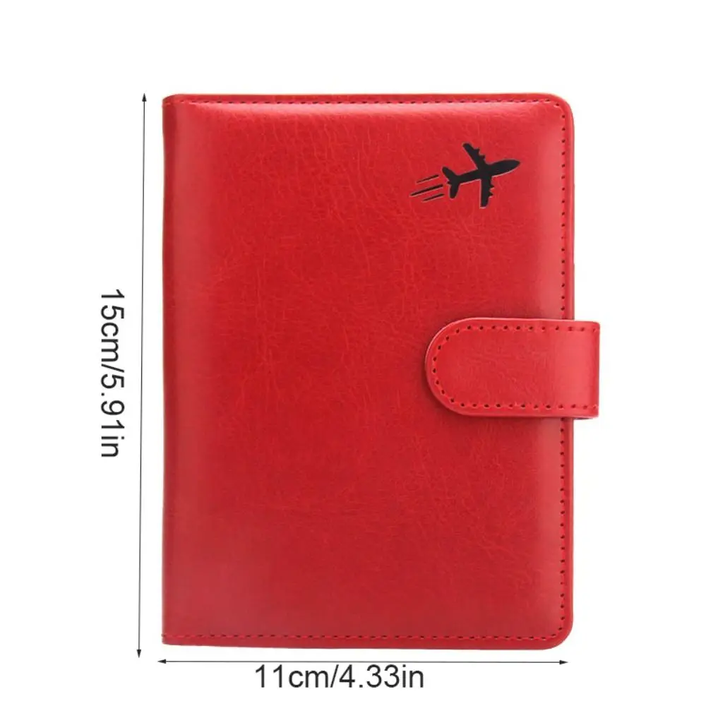 PU Leather Anti-theft Passport Holder Multifunctional Airplane Check-in Business Storage Bag Ticket Holder Wallet Passport Clip